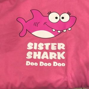 Sister Shark t shirt size 5/6 BRAND NEW